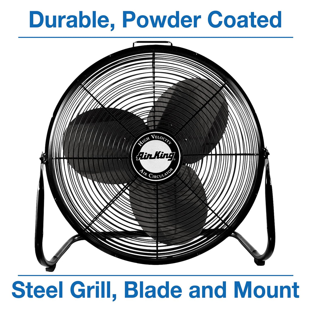 20-Inch High Velocity Pivoting Floor Fan, Black E56730