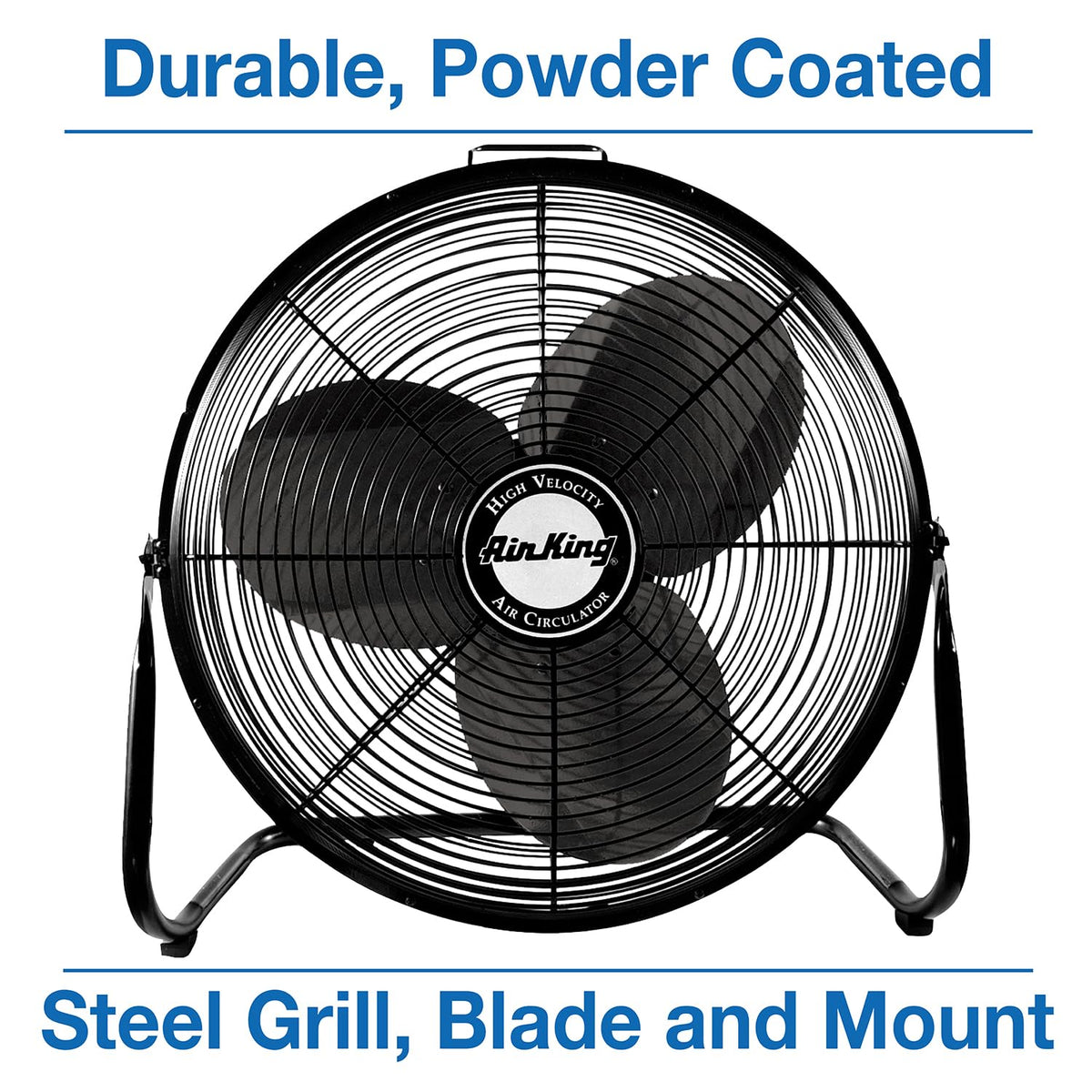 20-Inch High Velocity Pivoting Floor Fan, Black E56730