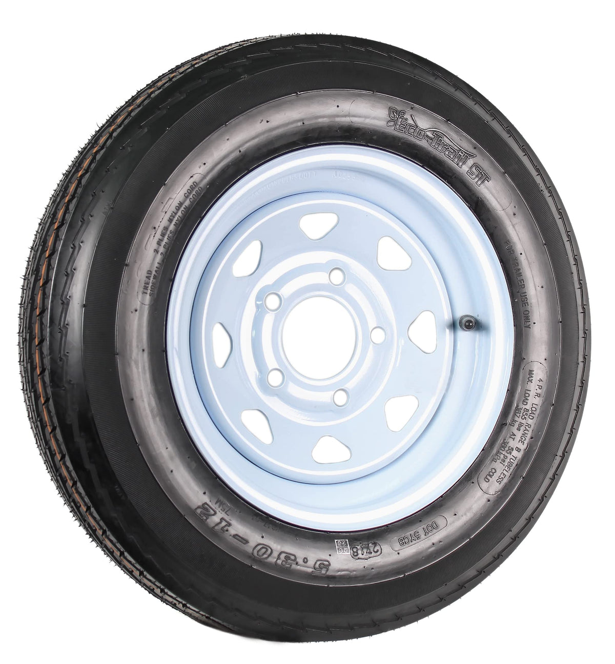 12 Inch 5 Lug Trailer Tire Rim Assembly F2116