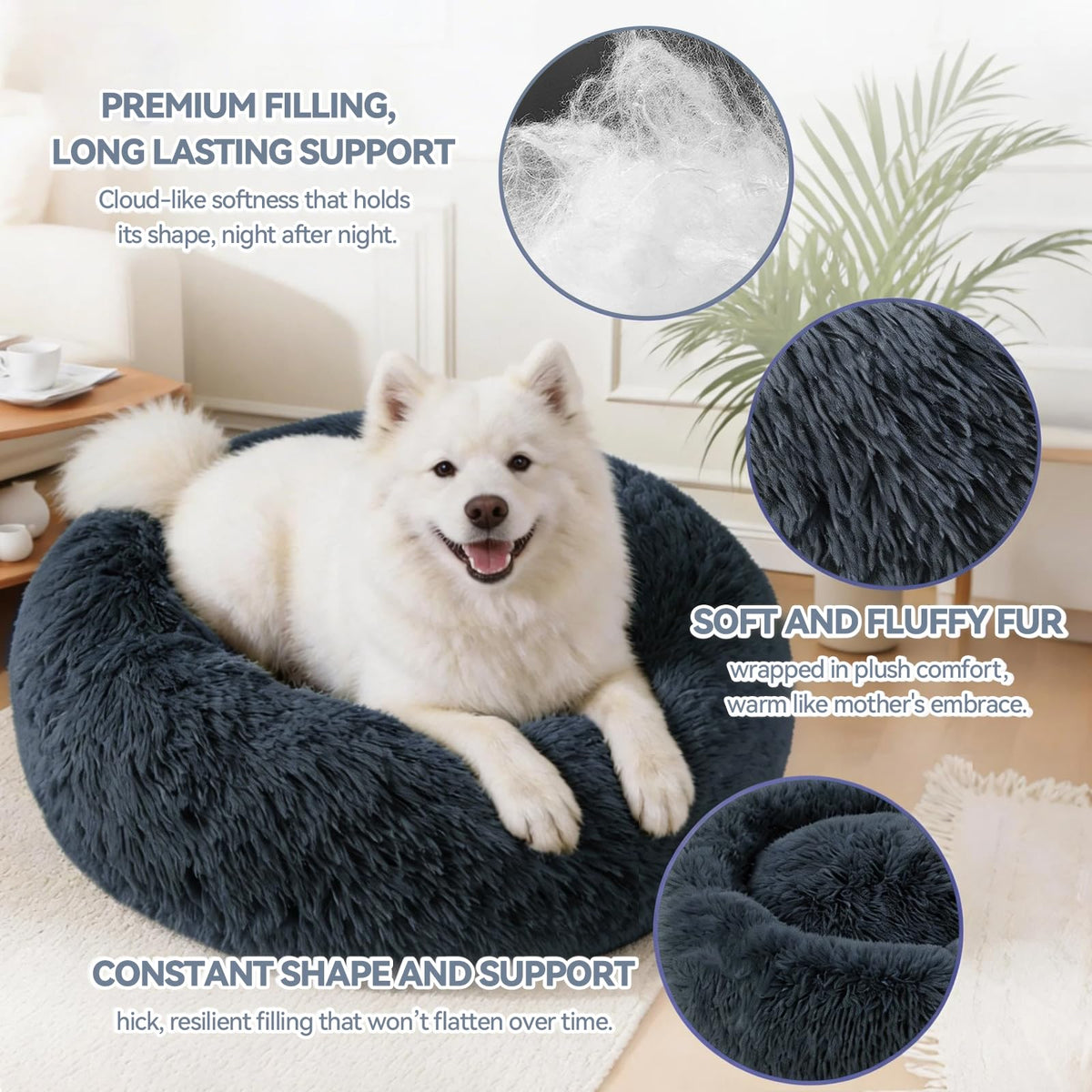 Washable 20" Donut Cat Bed H38461