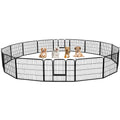 24" H 16-Panel Extra Wide Dog Playpen with Door J57203