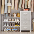 White 4 Drawer Fabric Dresser U577