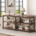 70.9 Inch 3-Tier Console Table with Storage Shelves N597