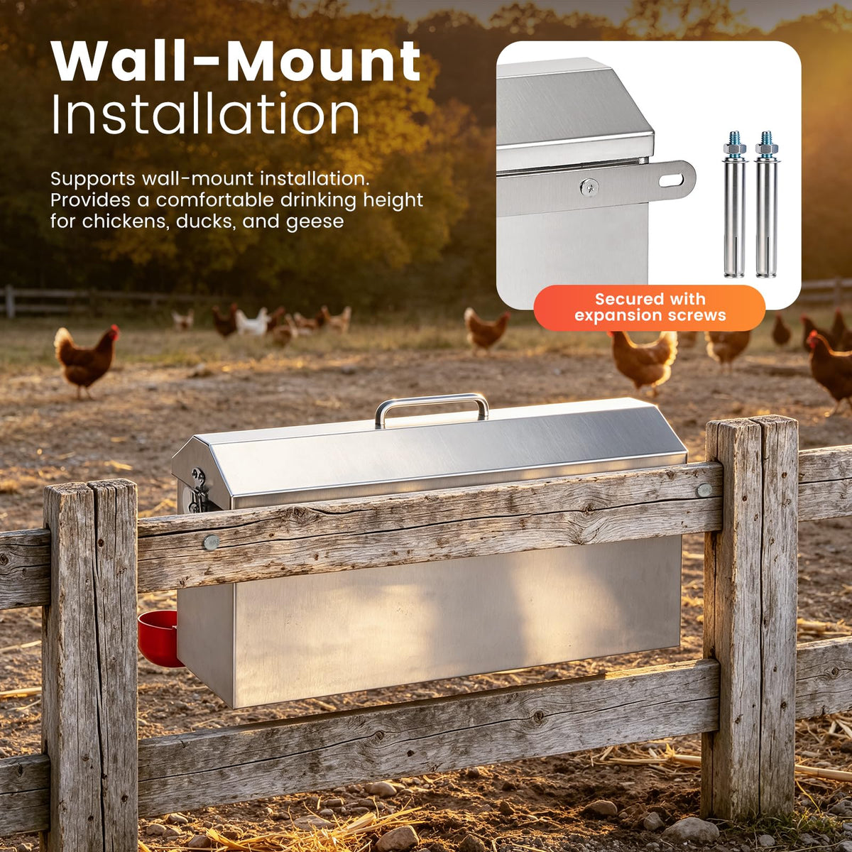 1.5 Gallon Metal Automatic Chicken Waterer F76042
