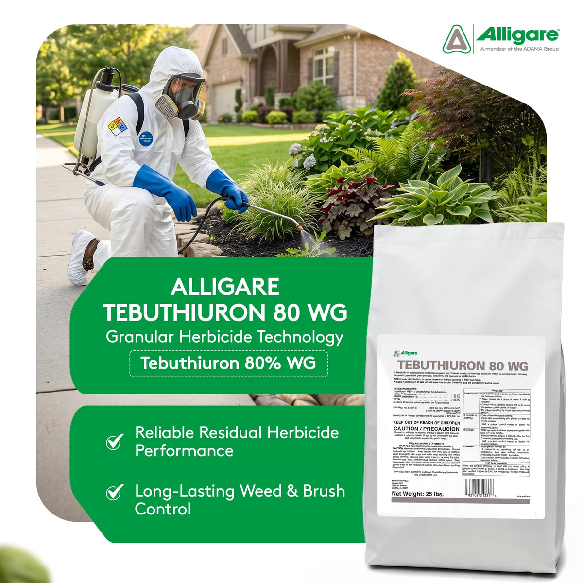 Tebuthiuron 80 WG Granular Herbicide Weed Killer 25 lb W80981