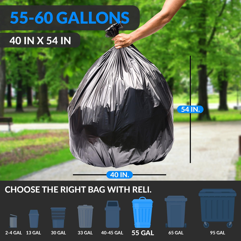 55-60 Gallon Heavy Duty Trash Bags U2849