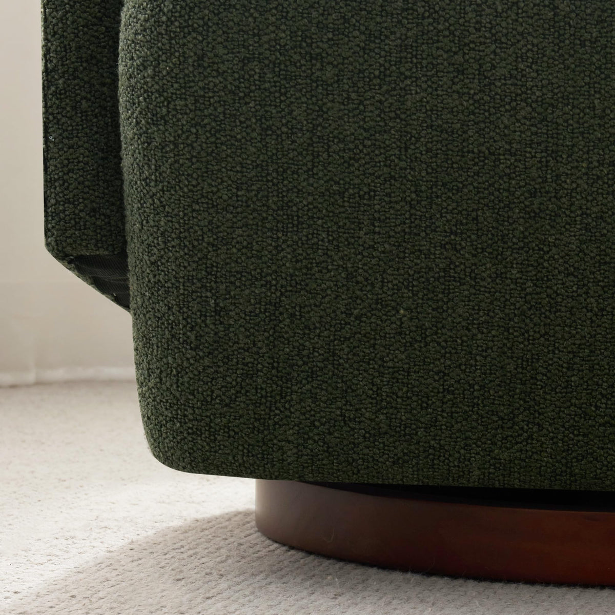 Boucle Swivel Accent Chairs Set of 2 Green T32566