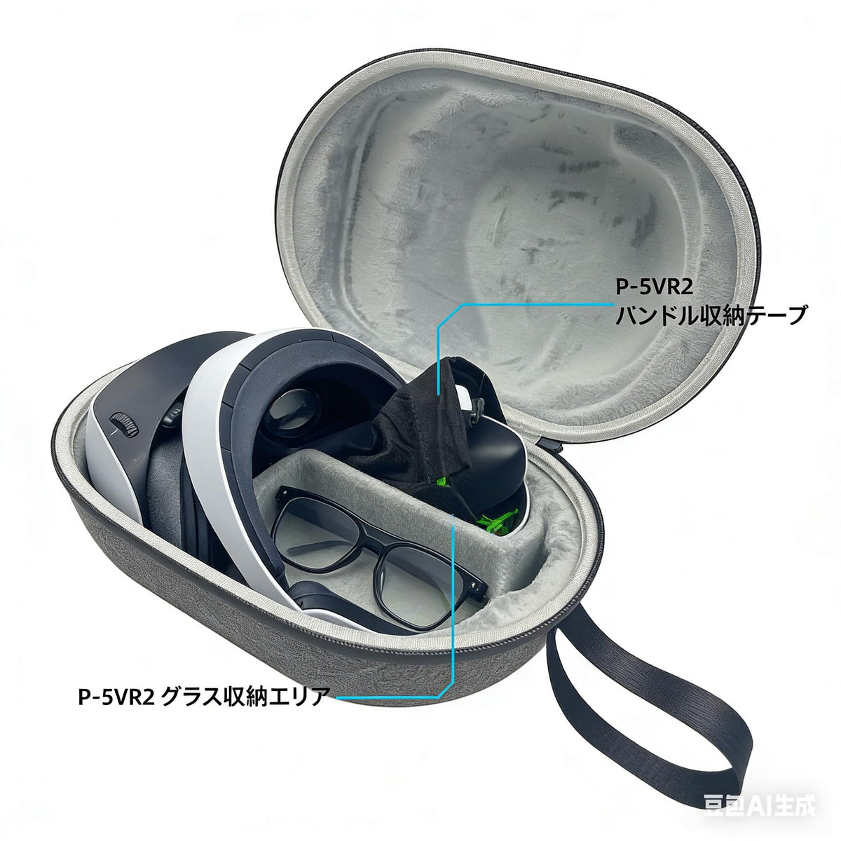 Hard Carrying Case for PlayStation VR2 Gaming Headset and Touch Controllers U93028