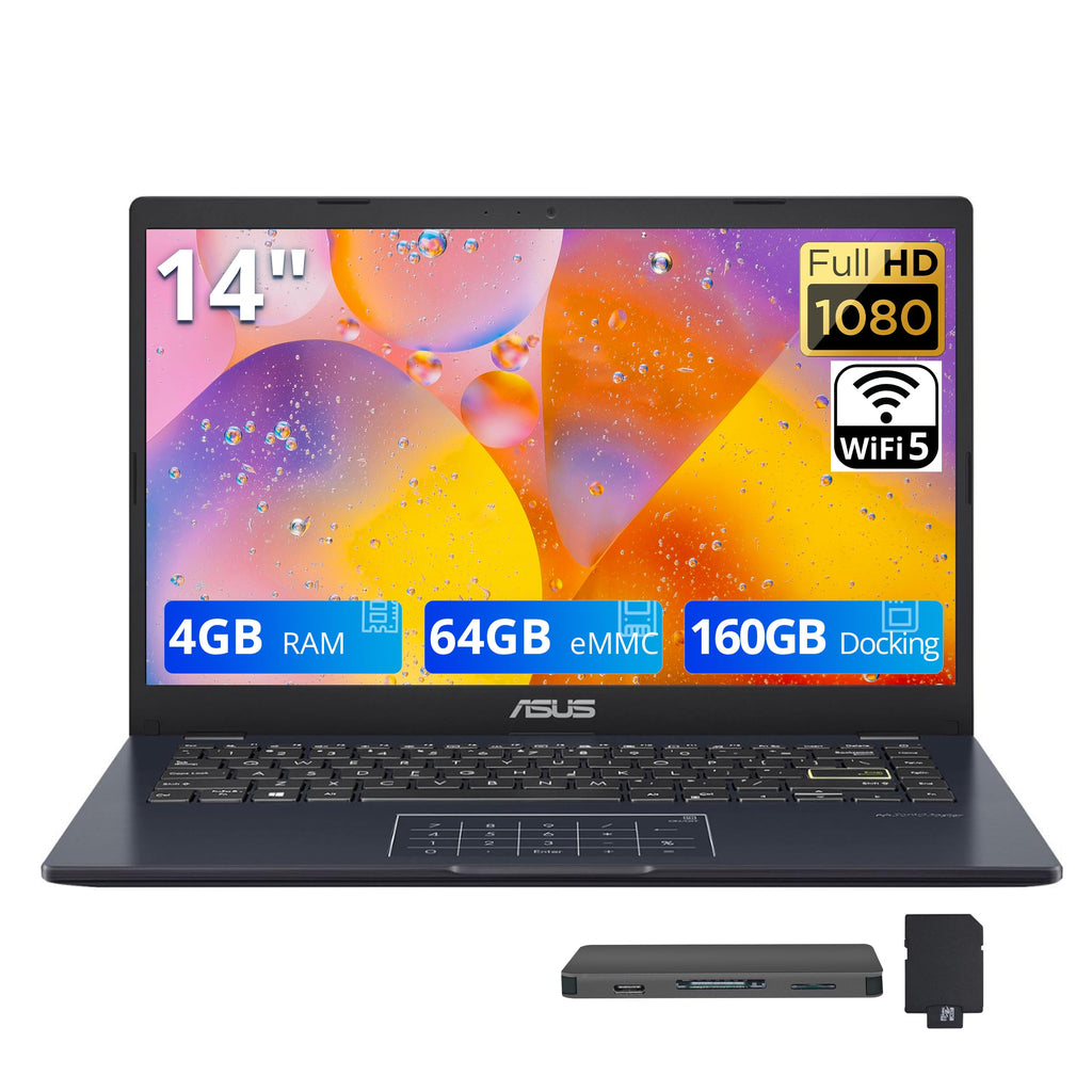 14" FHD Laptop, Intel Celeron N4500, 4GB RAM, 224GB Storage, Quiet Blue K700492