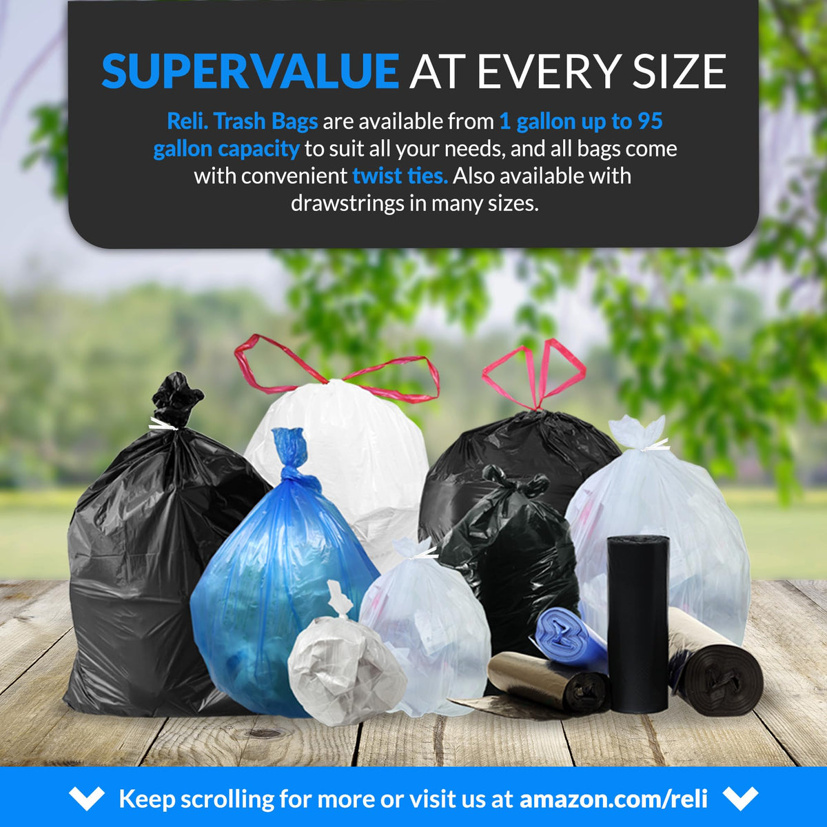 55-60 Gallon Heavy Duty Trash Bags U2849