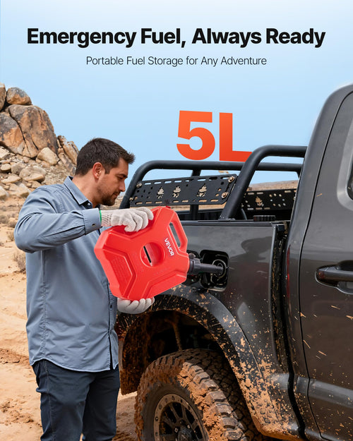 1.3 Gallon Gas Can with Spout and Lockable Bracket C782650