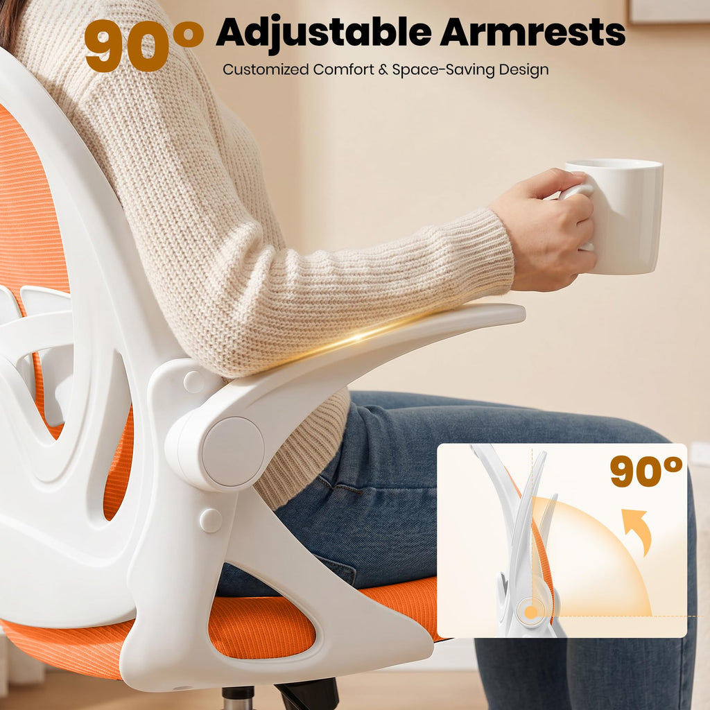 Tall Ergonomic Drafting Chair with Flip-up Armrests and Footrest Ring W83952