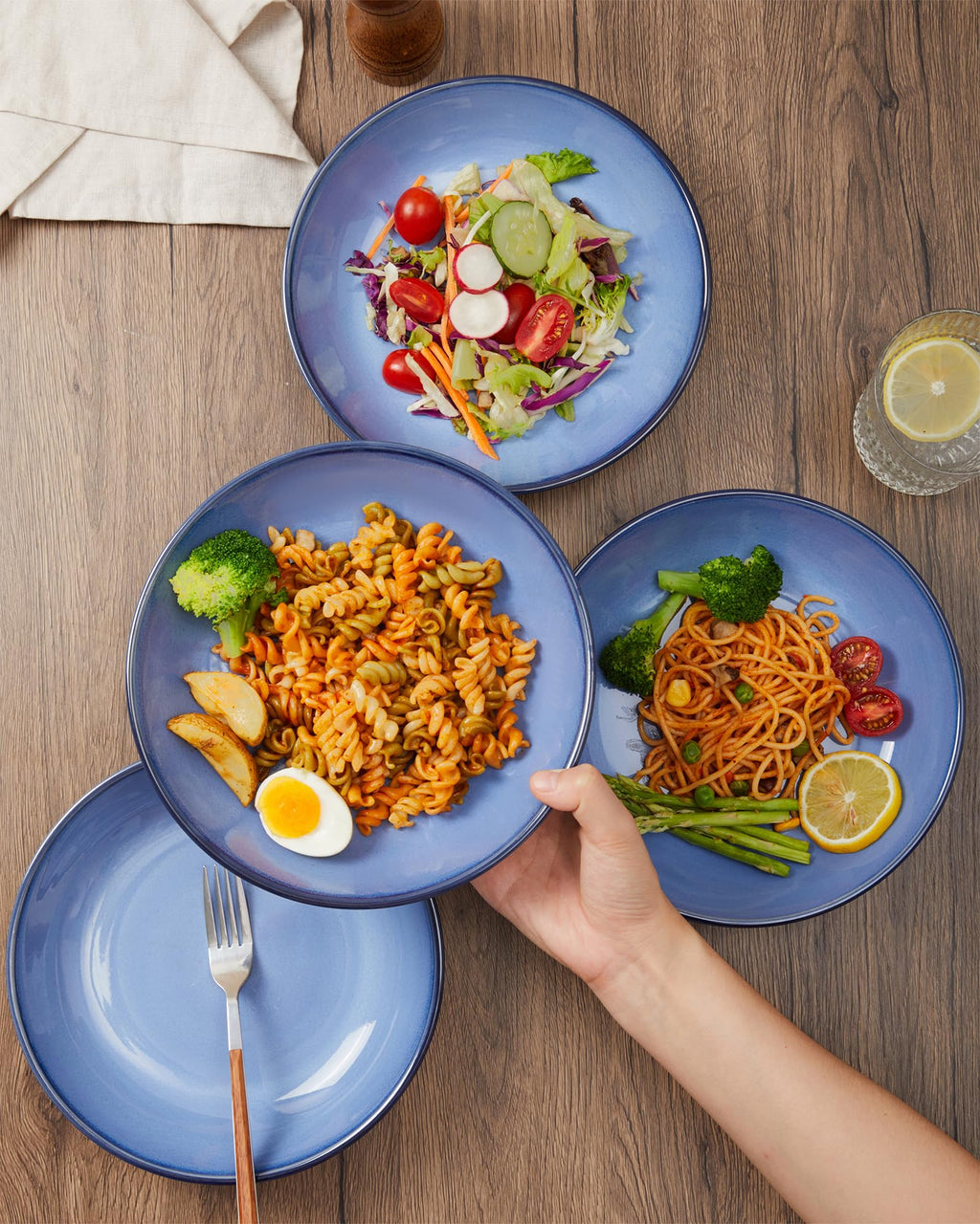 8.75'' Ceramic Pasta Bowls Set of 4 M285