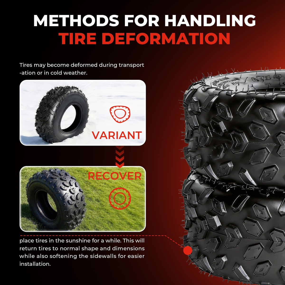 19x7-8 ATV/UTV Tires Set of 2 V1630