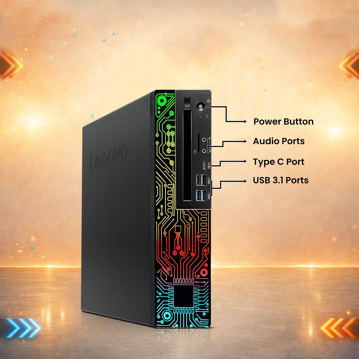RGB Desktop PC Intel Core i5-8500 16GB DDR4 RAM 256GB SSD 500GB HDD GeForce GT 1030 C5059