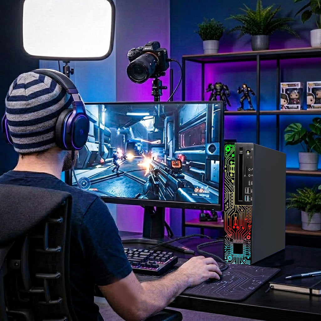 RGB Desktop PC Intel Core i5-8500 16GB DDR4 RAM 256GB SSD 500GB HDD GeForce GT 1030 C5059