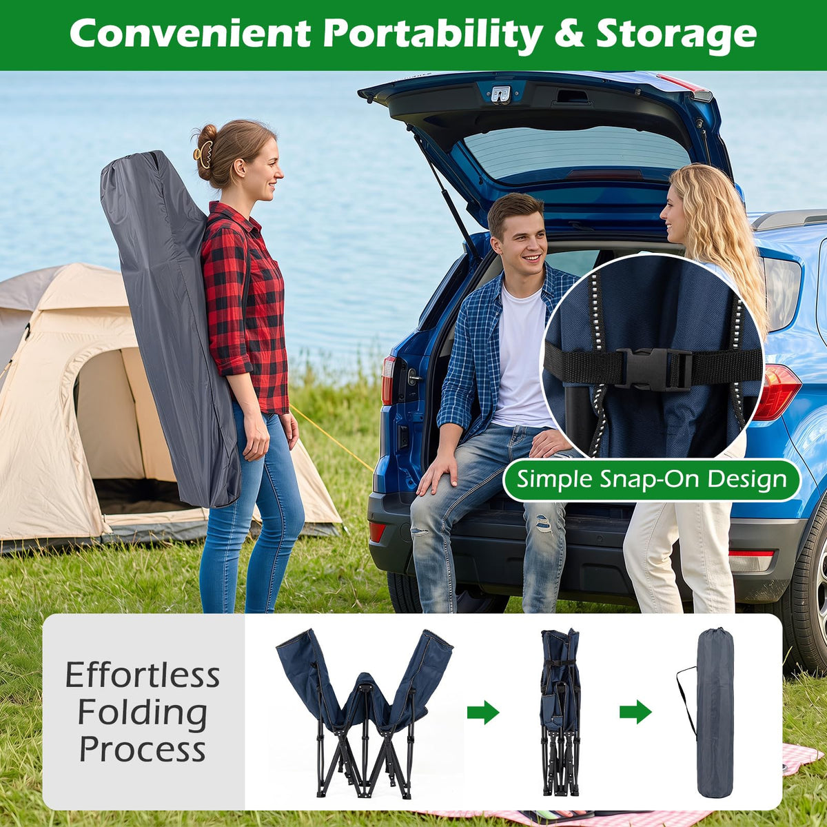 Camping Cot with Padded Mat S27811