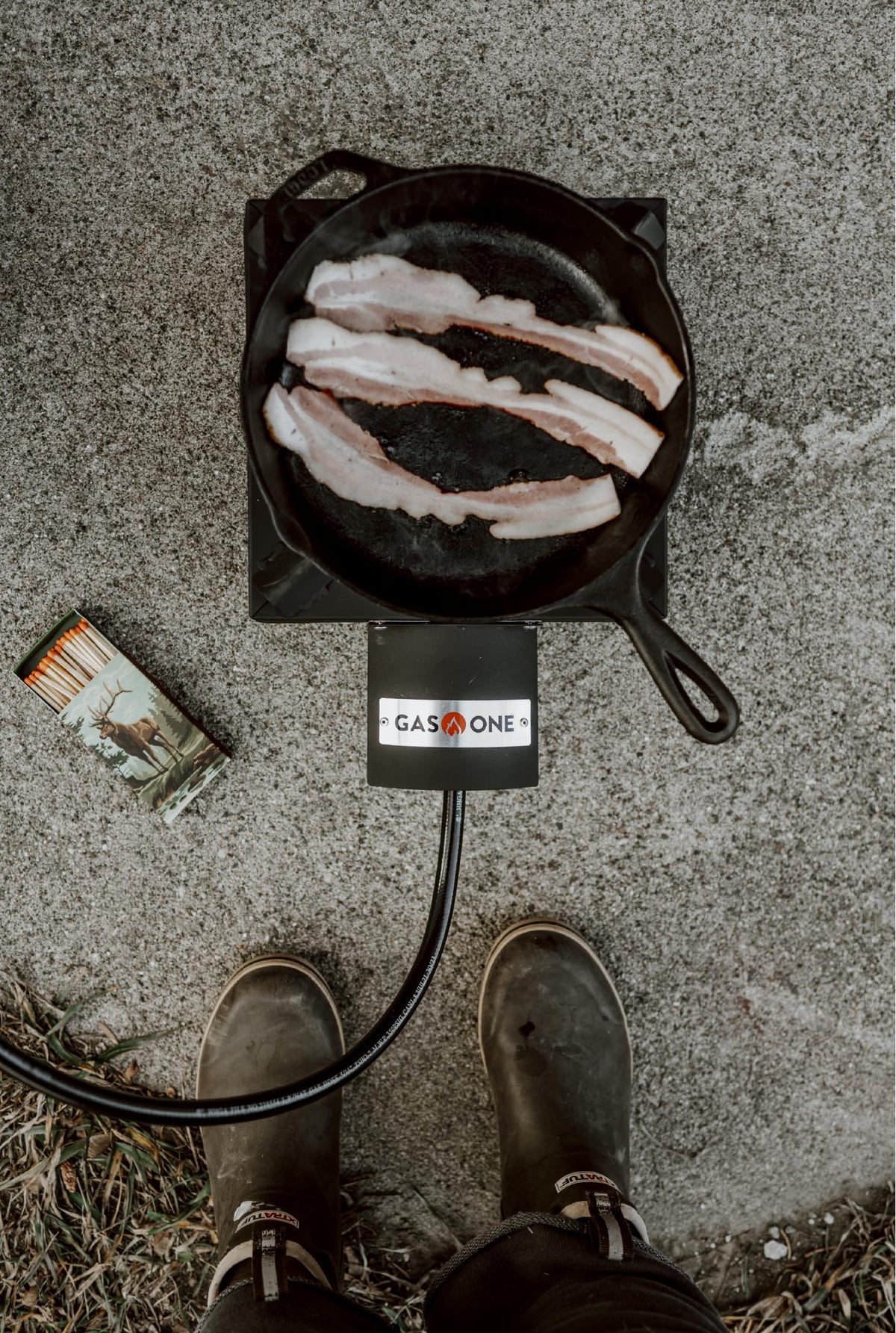 High Pressure Single Propane Burner with Heat Shield P46669