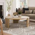 42” Round Oak Finish Wood Coffee Table X722964