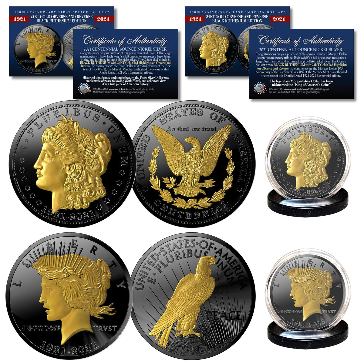 1 OZ. Black Ruthenium & Gold 2-Coin Set X82631