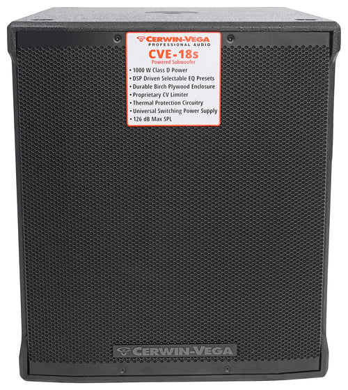 18" 1000 Watt Powered Subwoofer with Bluetooth C819215
